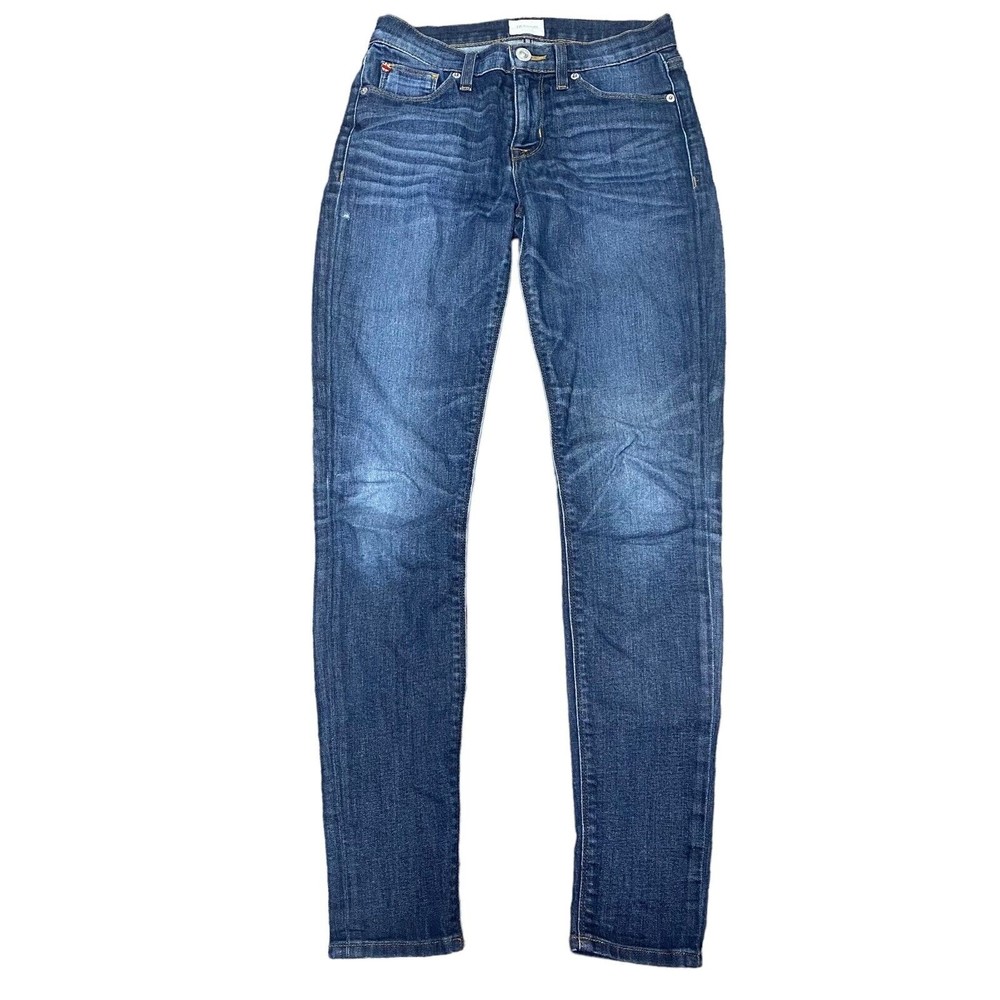 Hudson Womens Nico Midrise Super Skinny Blue Jeans Sz 26